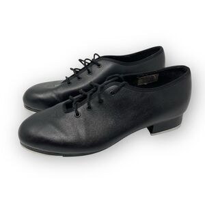 Bloch Dance Now Leather Oxford Black Tap Shoes Big Girls Youth Size 5.5